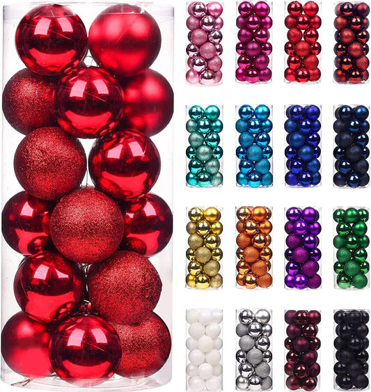 24/36pcs Christmas Balls Christmas Tree Ornament Hanging Pendent Xmas Decoration 2023 Christmas Ornaments Navidad 2024