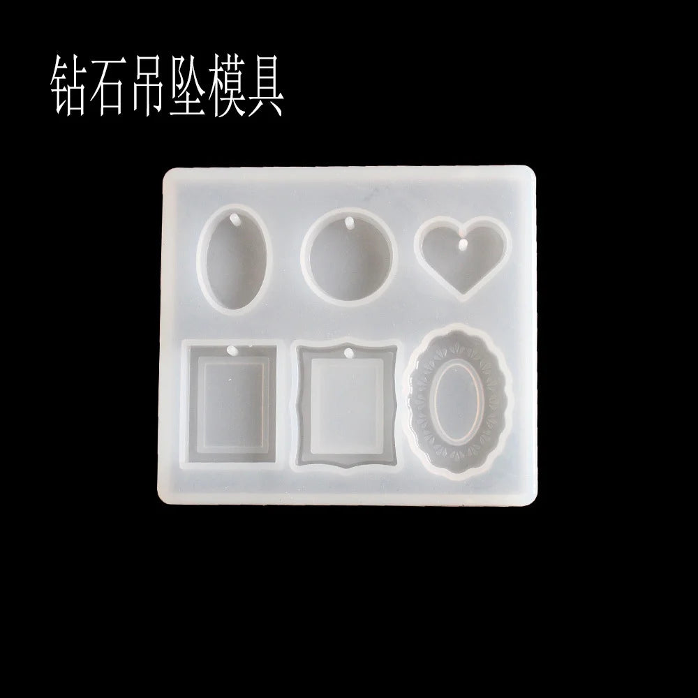 1PC Transparent Manual Three Cubic Resin Molds Pendant DIY Silicone Mold Dried Flower Jewelry Tools Accessories