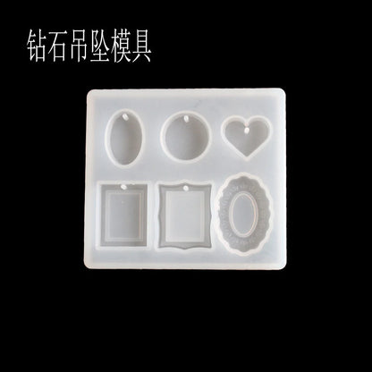1PC Transparent Manual Three Cubic Resin Molds Pendant DIY Silicone Mold Dried Flower Jewelry Tools Accessories