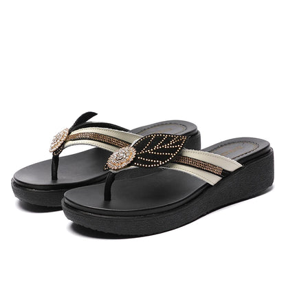 GKTINOO 2023 Summer Platform Flip Flops Fashion Beach Shoes Woman Anti-Slip Leather Sandals Women Slippers Shoe