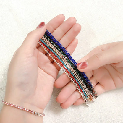 ZHOUYANG Tennis Bracelet for Women Luxury Style 4 Color 4 Claws Mosaic Cubic Zirconia Silver Color Jewelry