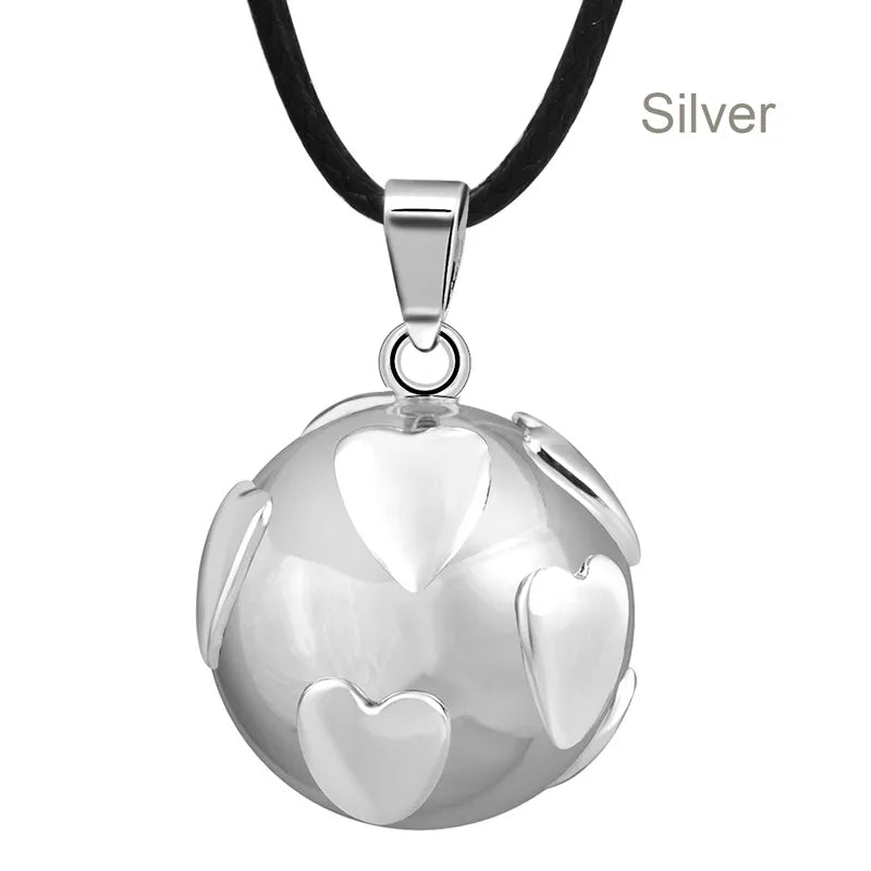 Eudora Harmony Ball Pendant Necklace Pregnancy Chime Ball Mexcian Bola Pendants Wishing Balls Fine Jewelry for Women
