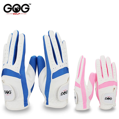 GOG Golf Gloves for Children Fabric Cloth Boy Girl Blue