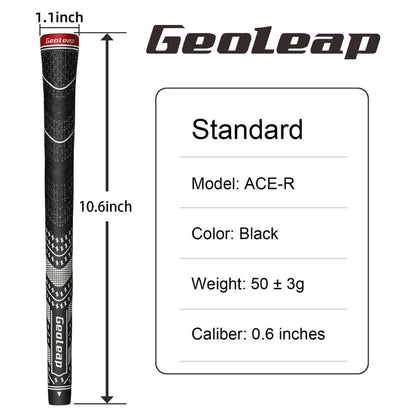 Geoleap Golf Grips 10pcs/Lot, Back Rib，Multi Compound  Hybrid Golf Club Grips, Standard, 7 Color. Fress Shipping