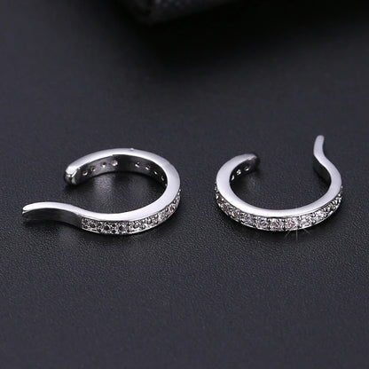 Fashion Drop Water Clip Earrings Jewelry Zirconia Crystal Jackets Jewelry Cuff Earrings for Women Boucle d'Oreille Aros AE230