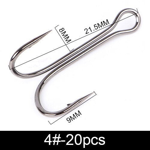 FTK Fishing Hook Baitholder Double Hook Bass Lure Holder Fly Tying Crank Hook Set Saltwater 10 Pcs/Lot Needle Fishhook 709