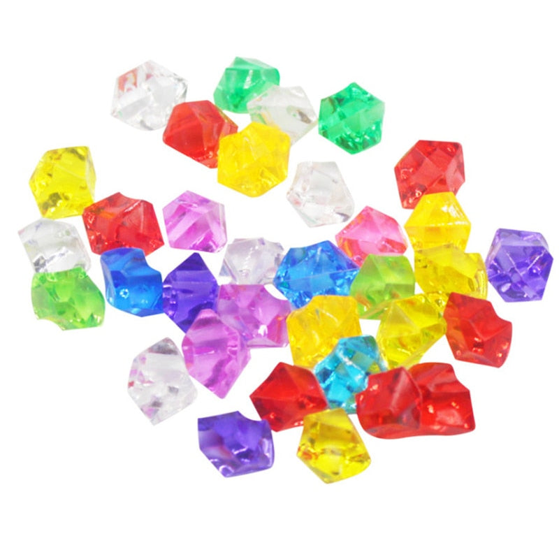 50PCS 14*11mm Acrylic Transparent Pawn Irregular Diamond Stone Chessman Game Pieces for Board Games Accessories 22 Colors