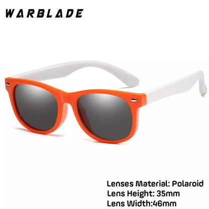WarBlade Fashion Kids Sunglasses Children Polarized Sun Glasses Boys Girls Glasses Silicone Safety Baby Shades UV400 Eyewear
