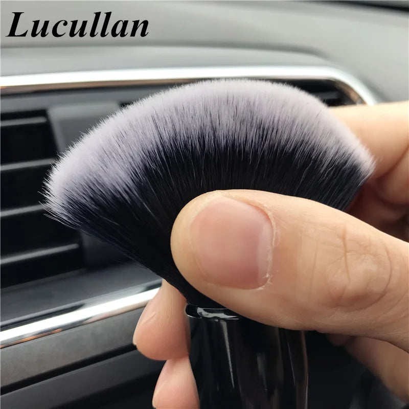 Lucullan 20CM Lengthen Version Super Soft White Hair Cleaning Brush Interior Electrostatic Dust Remove Tools for Detail Factory