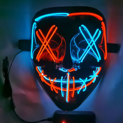 2022 Halloween Mask LED Light Up Mask Scary Mask for Festival Cosplay Halloween Costume Masquerade Parties,Carnival