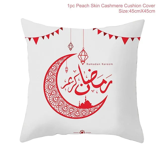 Ramadan MUBARAK Cushion Cover Eid Mubarak Decoration Islamic Muslim Party Favors Islam Eid Al Adha Ramadan Kareem 45x45cm