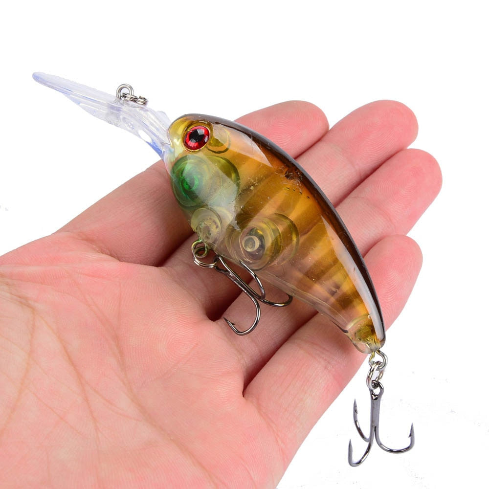 1pcs Crank Fishing Lure Artificial Hard Baits 10cm/15g Crankbait Jerkbait Wobbler Fishing Tackle Good Treble Hooks Tackle