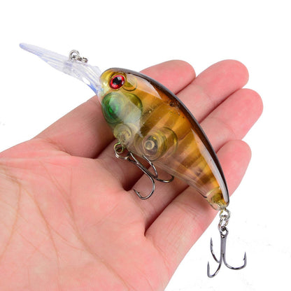 1pcs Crank Fishing Lure Artificial Hard Baits 10cm/15g Crankbait Jerkbait Wobbler Fishing Tackle Good Treble Hooks Tackle