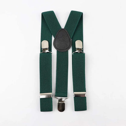 Solid Color Children Belt Baby Boys Suspenders Polyester Y-Back Braces Adjustable Elastic Kids