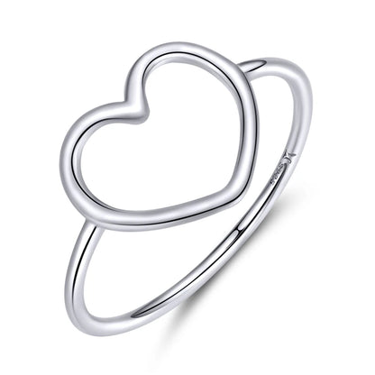 WOSTU Simple Rings 100% 925 Sterling Silver Shimmering Wish Stackable Ring for Women Wedding
