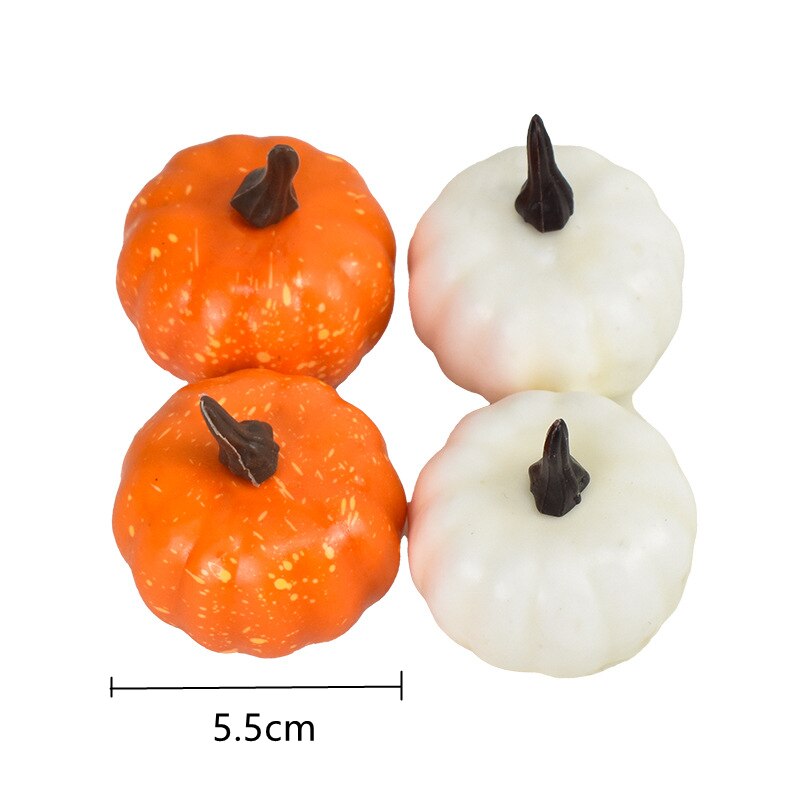 12pcs Mini Artificial Halloween Pumpkin Decor Simulation Vegetable DIY Craft Halloween Home Party Decoration Farmhouse Harvest