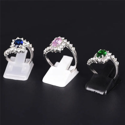 10pcs/Lot Ring Show Plastic Frosted Jewelry Displays Holder for Ring, Decoration Stand