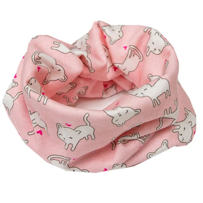 New Autumn Winter Girls Cotton Scarf Kids Scarf Bibs LIC Boys Girls Scarves Lovely Kids Collar Children Bufandas O Ring Scarf