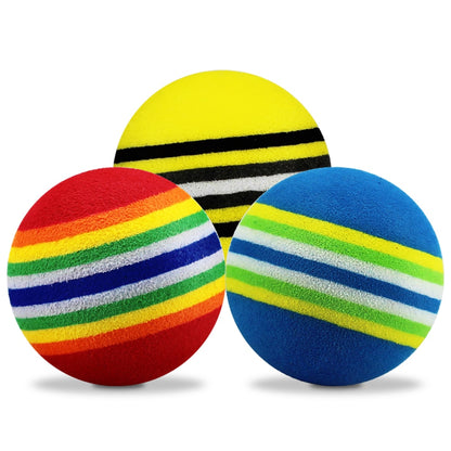 50pcs/Bag Rainbow Color Golf Training Foam Balls Golf Swing Indoor Training Aids Practice Sponge Foam Balls