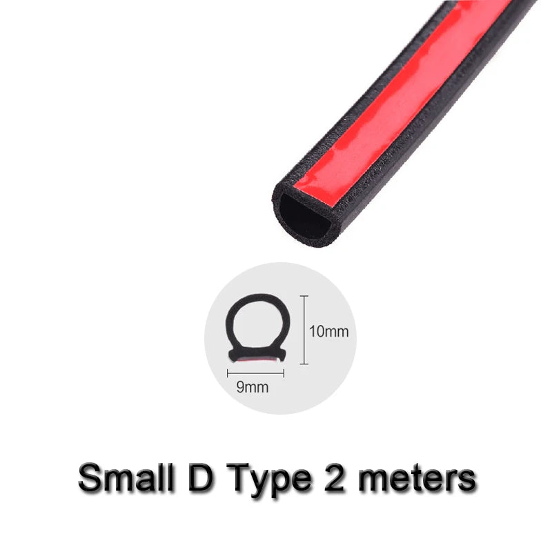 Car-Styling 2Meter B Z P D Type Car Rubber Seal Sound Insulation Weatherstrip Edge Trim Noise Insulation Car Door Sealing Strip