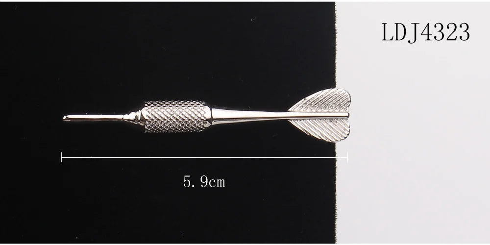 Tie Clip for Men Classic Meter Tie Pin Copper Tie Bar Quality Enamel Tie Collar Pin Crystal Business Corbata