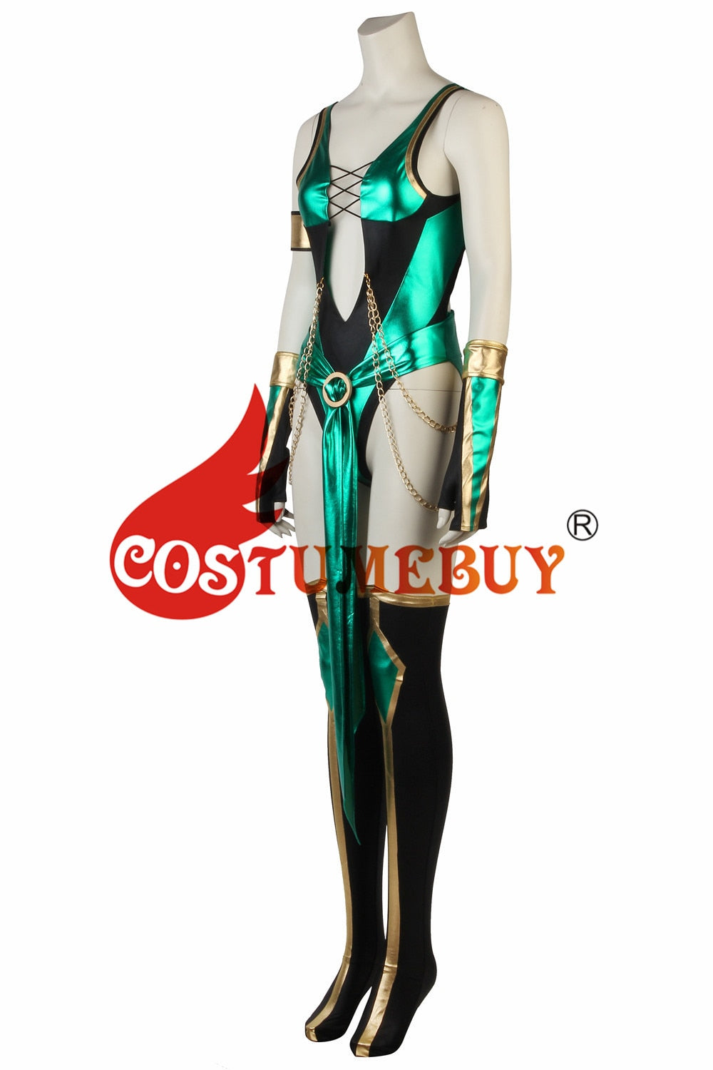 CostumeBuy Game Mortal Kombat X Jade Cosplay Costume Adult Women Halloween Carnival Suit L3920