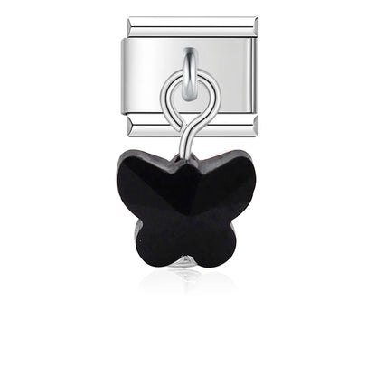 Hapiship 9mm Width New Original Daisy I Love You Heart Flower Italian Charm Fit Bracelet Stainless Steel Jewelry Making DJ047