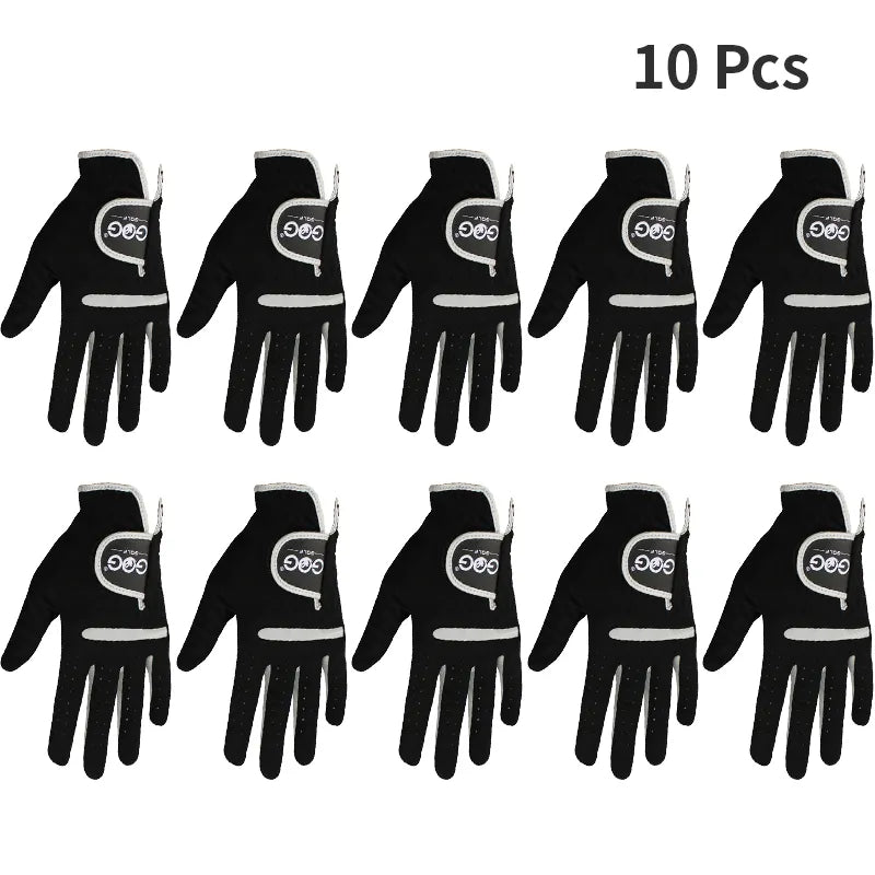 1 Pcs Men's Golf Glove Left Hand Right Hand Micro Soft Fiber Breathable Golf Gloves Men Color Black Brand GOG