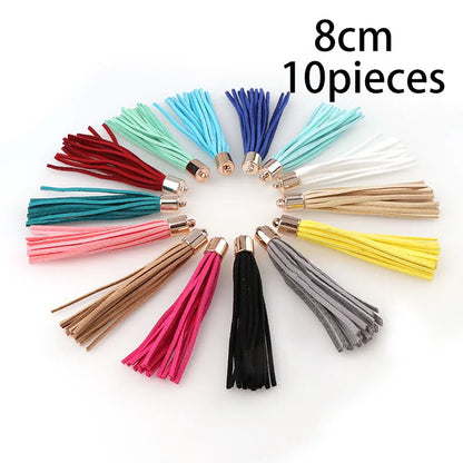 10~30pcs Mixed Types Tassel Findings Flower Silk Polyester Charms Pendant Drop Earring Tassel for Jewelry DIY Graft Making