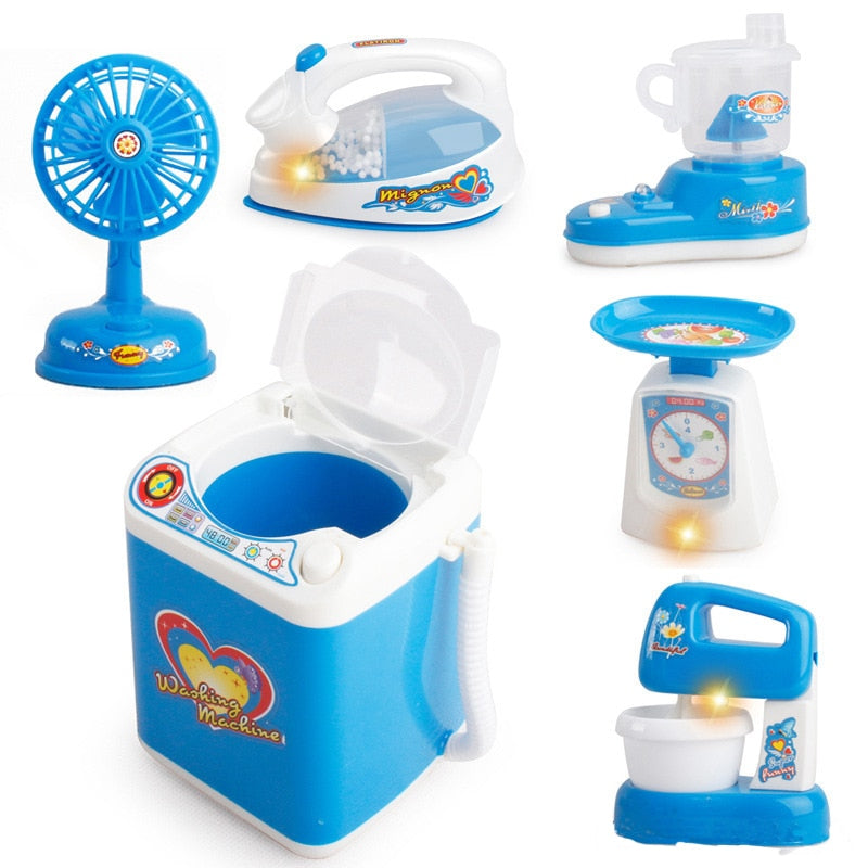 1pcs Children Kitchen Pretend Play Toys Light-Up & Sound Simulation Kitchen Toys Household Appliances Toy for Kids Children Baby