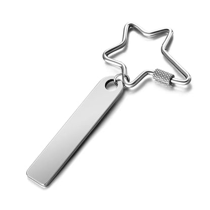 Custom Phone Number Logo Name Keychain Women Men Car Key Ring Laser Engraveing Key Chain Stainless Steel Personalized