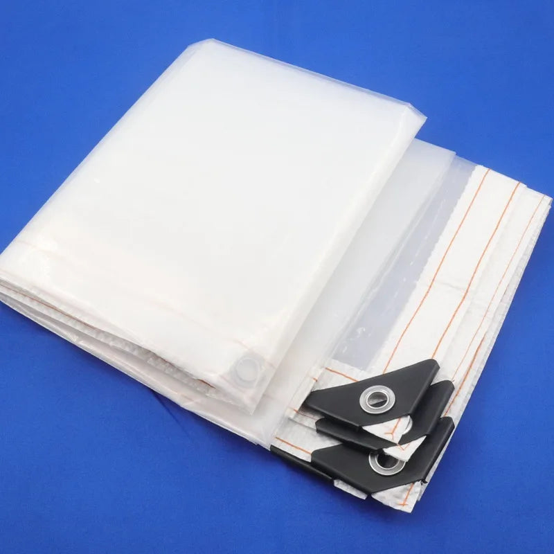 0.1mm Transparent PE Tarpaulin Film Rainproof Tarp Garden Succulent Plants Cover Shelter Home Garden Furniture Rain Cover