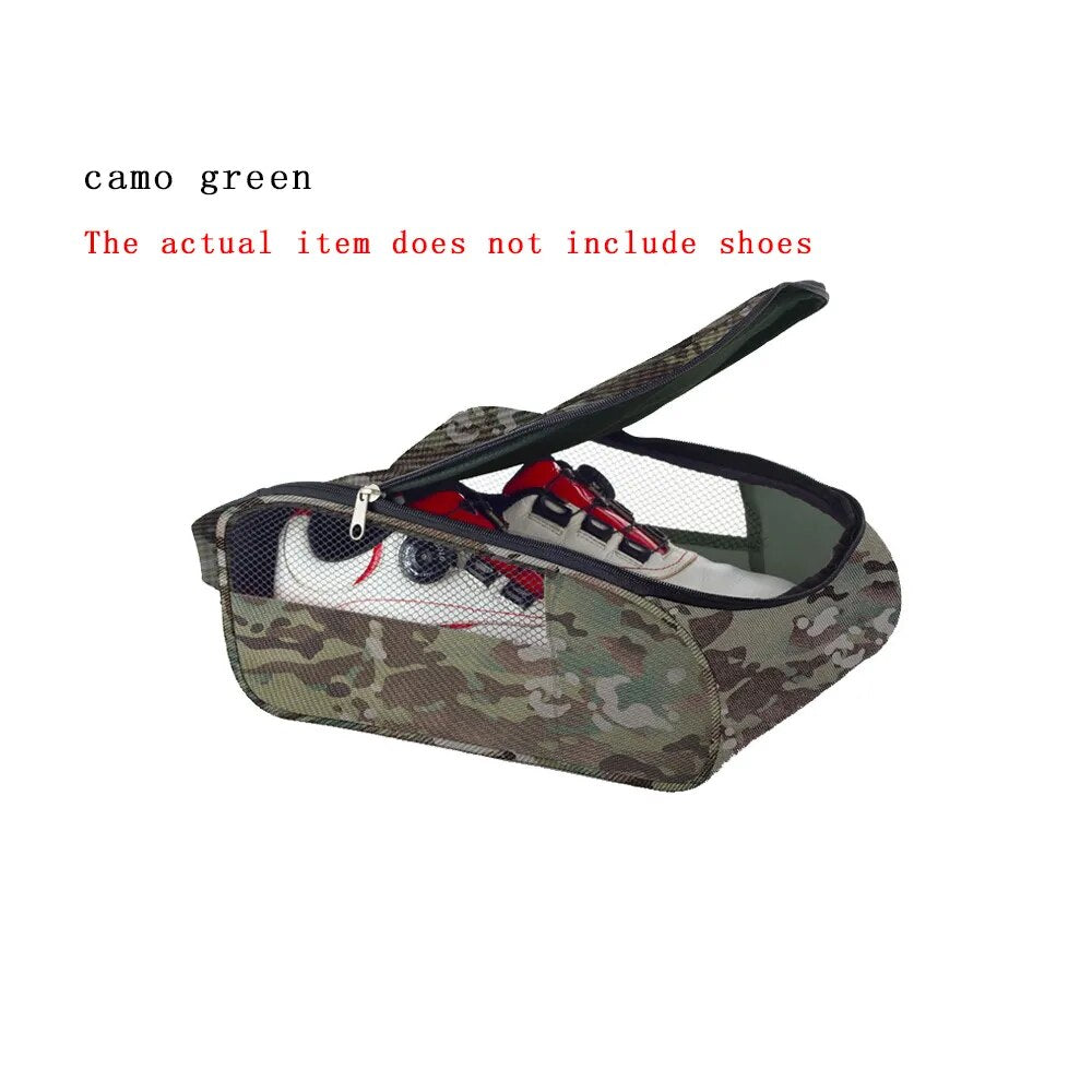 Portable Golf Shoes Bag Zipper Shoe Case Breathable Water Resistant Carrier Shoe Accessory Black Green Red Drop Ship