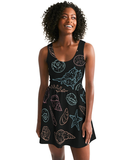 Women's Shell Dreamer Casual Scoop Neck Skater Dress