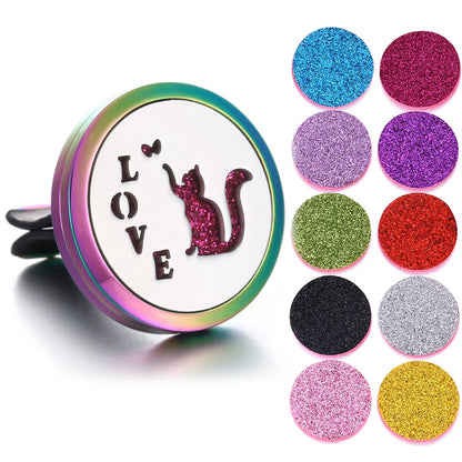 New Aromatherapy Jewelry Car Perfume Air Freshener Car Clip Tree of Life Aroma Essential Oil Diffuser Necklace Locket Pendants