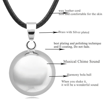 Eudora Harmony Ball Pendant Necklace Pregnancy Chime Ball Mexcian Bola Pendants Wishing Balls Fine Jewelry for Women