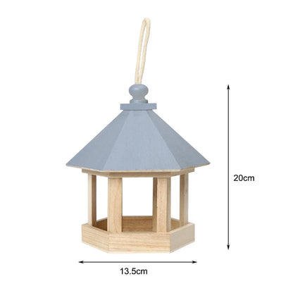 Garden Window Hanging Bird Feeder House Wooden Birdhouse Parrot Cage Bird Seeds Food Feeder Ornaments Yard Decor Outdoor