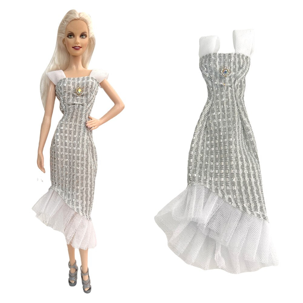 NK  1x Doll Ballet Dress for Barbie Doll Fashion Party Skirt Dollhouse Dancing Clothes for 1/6 BJD FR Doll Accessories Toys JJ