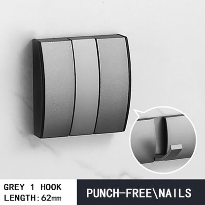 Black Golden Robe Hooks Folding Towel Hanger Nail Installation Wall Hooks C
