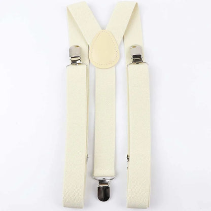 Solid Color Man's Belt Men Women Suspenders Polyester Y-Back Braces Adjustable Elastic