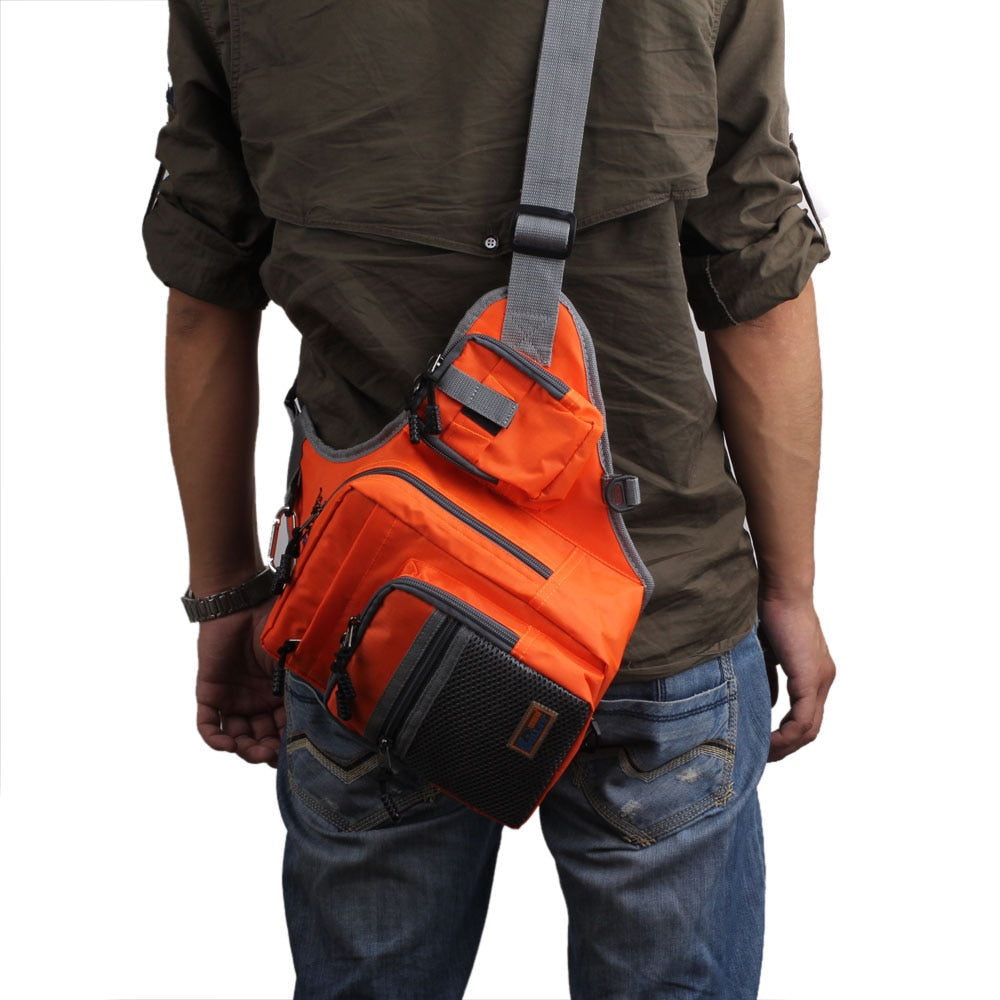 Ilure Waterproof Fishing Bag Multifunction Men Canvas Carp Fishing Reel Lure Bag 32*39*12CM Fishing Reel Lure Waist Tackle Bag