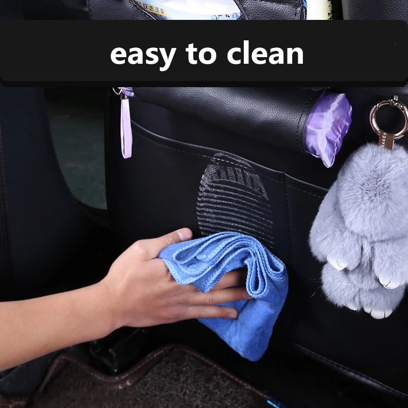 2022 New Car Seat Back Storage Organizer Bag Universal PU Leather Multifunction Storage Box Stowing Tidying Pocket Auto Styling