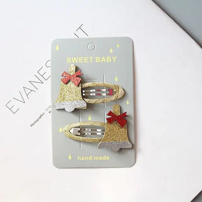 Christmas Hairpin Set Children Hair Accessories Holiday Princess Christmas Hairpin Girl Hair Accessories Side Clip