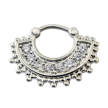 Indian Nose Piercing Septum Clicker Real Clip Rings Piercing Jewelry Septum Tribal Hoop Nose Ring Body Piercing Septo Indiano