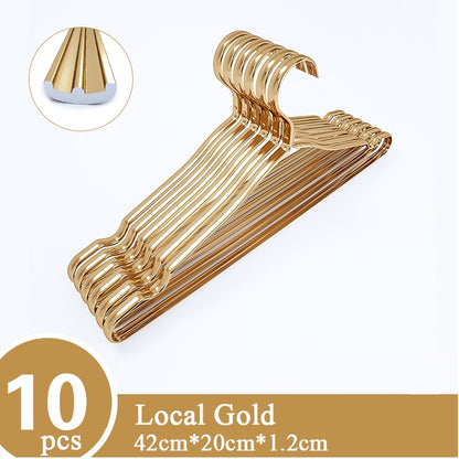 10Pcs Clothing Hangers Metal Clothes Hngers Anti-Slip Aluminium Alloy Drying Rac