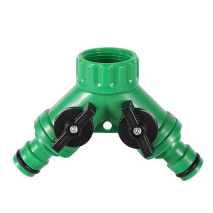 Y-Type Shunt Valve Garden Irrigation System Water Splitter 2 Way Y Shape Quick Connector Water Tap Adapter Water Controller