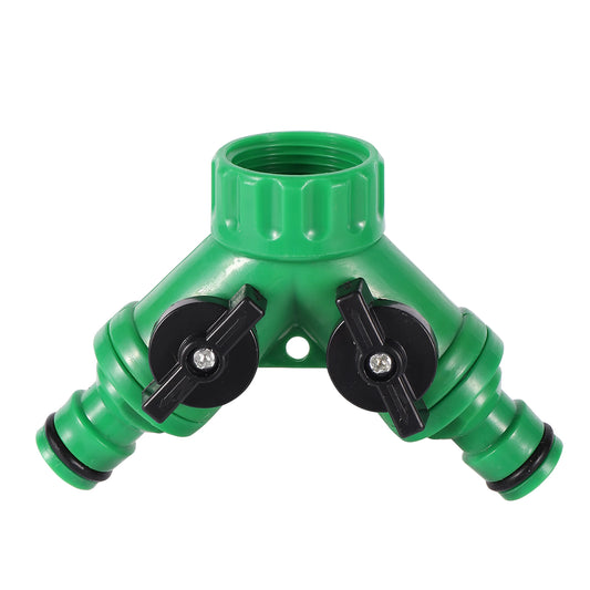 Y-Type Shunt Valve Garden Irrigation System Water Splitter 2 Way Y Shape Quick Connector Water Tap Adapter Water Controller