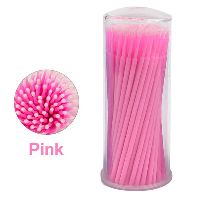 Kekelala 100pcs/Bottle Eyelash Extension Cleaning Swabs Lash Lift Glue Remover Applicators Microblade Makeup Micro Brushes Tool