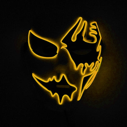 Neon Light LED Mask LED Halloween Scary Mask Cosplay Party Masque Masquerade Masks Halloween Costume Carnival Glow Party Props