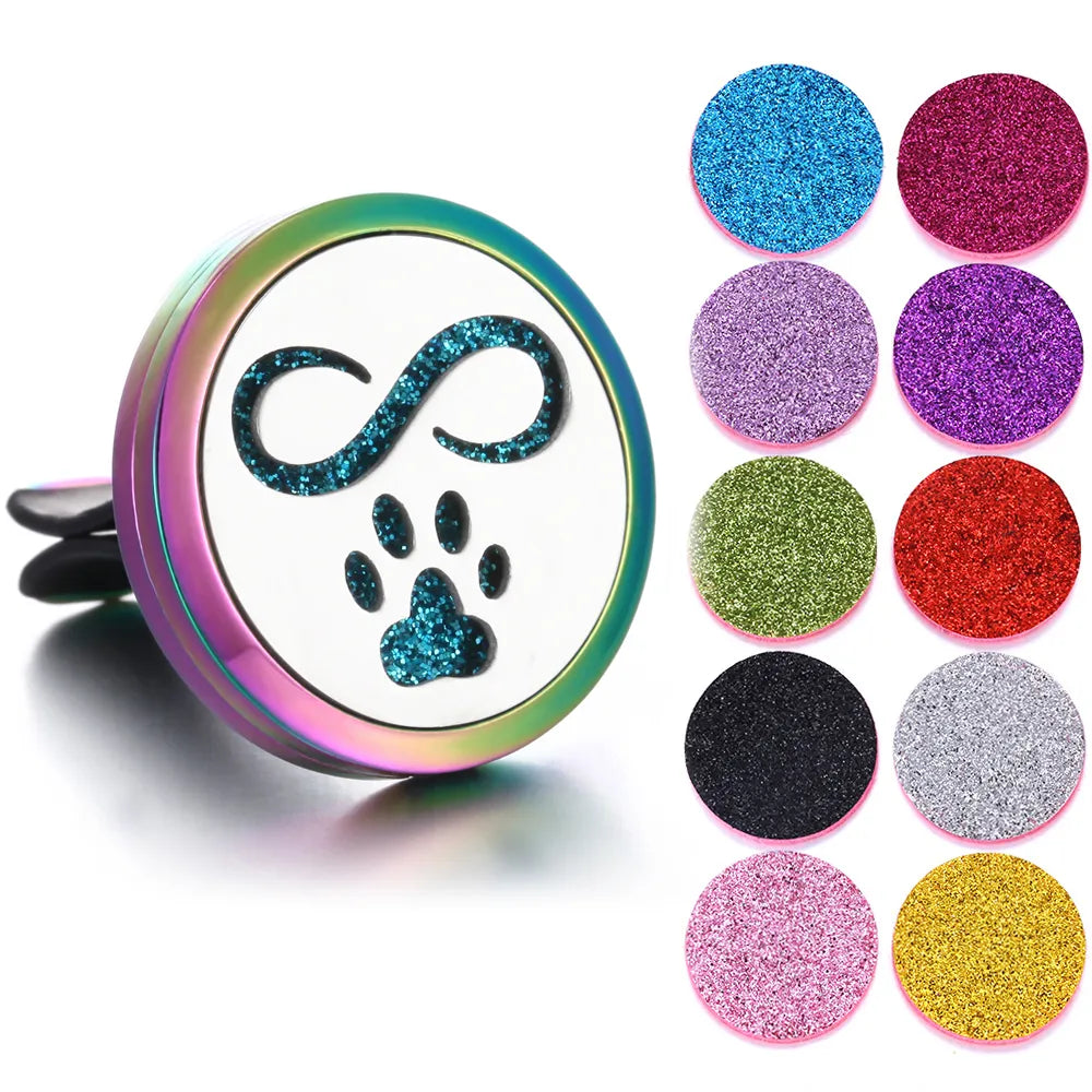 New Aromatherapy Jewelry Car Perfume Air Freshener Car Clip Tree of Life Aroma Essential Oil Diffuser Necklace Locket Pendants